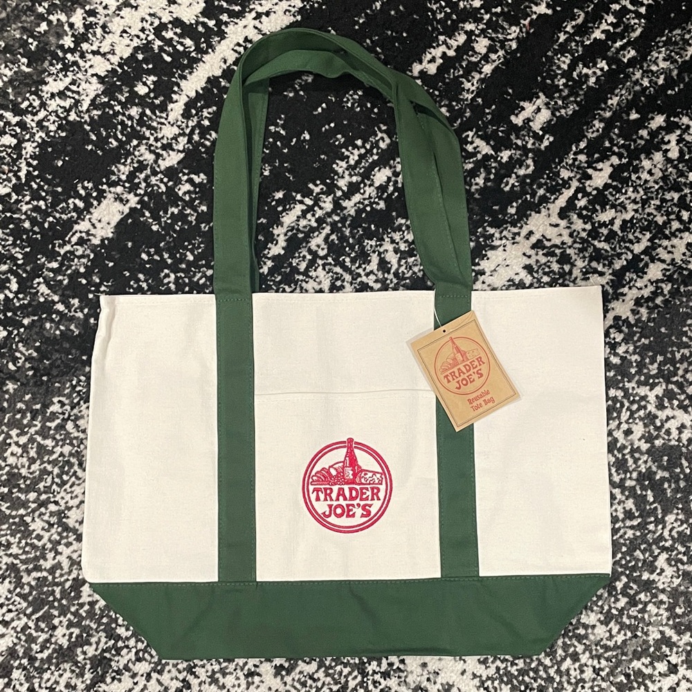 Trader Joe’s Green & White big Tote Bag
